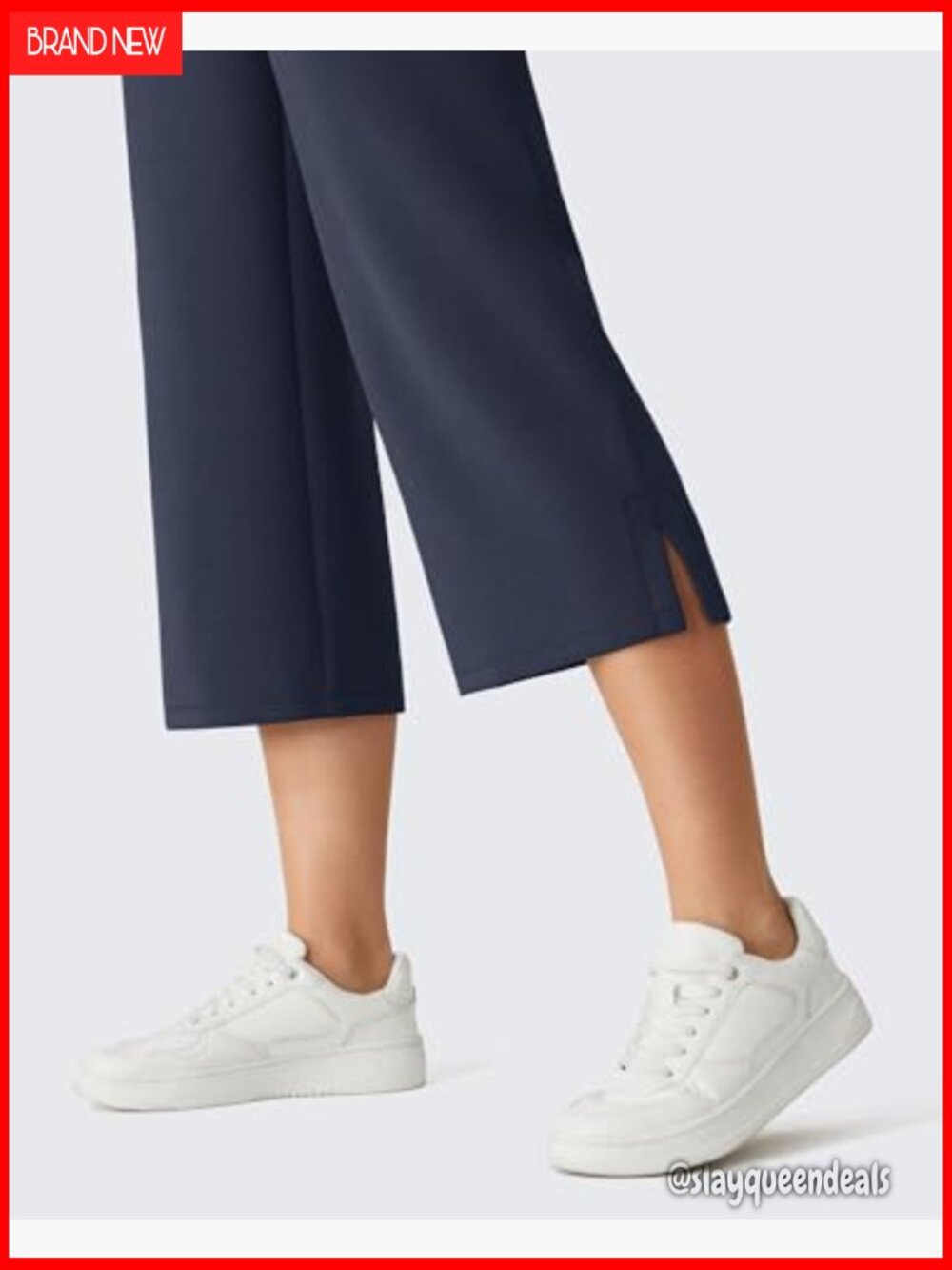 Women's Drawstring Wide Leg Capri Pants with Pockets - Picture 7 of 7